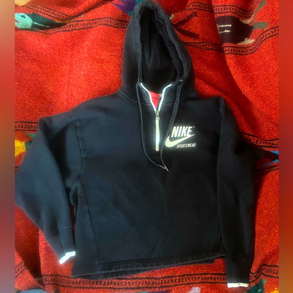 Nike Sportswear Quarter Zip Crop Hoodie